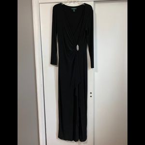 Ralf Lauren wrap formal dress